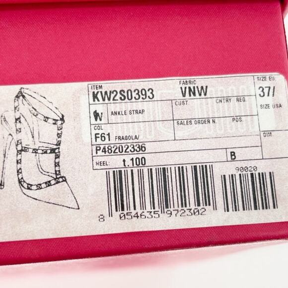 Valentino Garavani Coral Patent Leather Pointed Toe Rockstud Caged Heel EU 37.5 - Picture 16 of 16